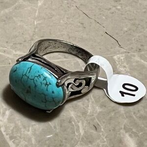 Turquoise Stone Silver Ring